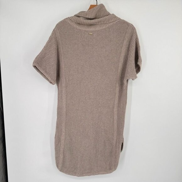 UGG Womens Selby Taupe Short Sleeve Turtleneck Sweater tunic size large cotton - Picture 12 of 13
